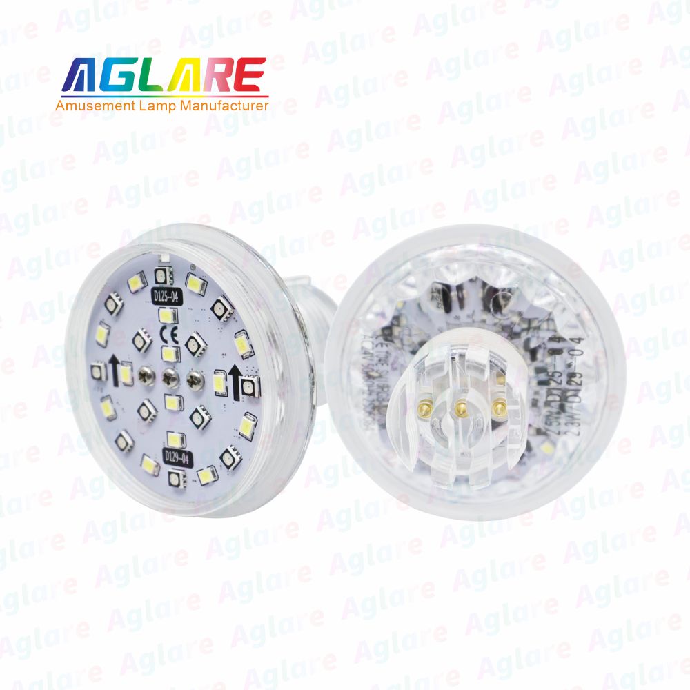 D125 + D129 自动程序 60 mm  RGB+W LED 像素 装饰灯，带 3 芯接口，适用于娱乐照明